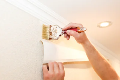 Pose de papier peint à la Goutelle — revêtements muraux et toiles de verre